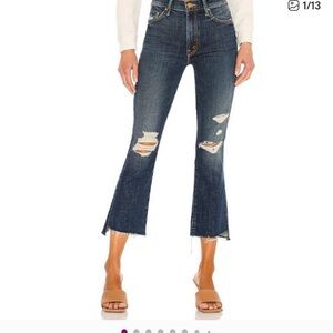 Mother Insider Crop Step Fray Wicked Wildflower